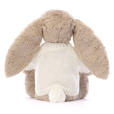 Bashful Beige Bunny with Personalised Cream Jumper