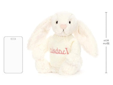 Bashful Cream Bunny with Personalised Cream Jumper