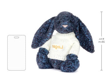 Hopscone Luxe Bunny with Personalised Cream Jumper
