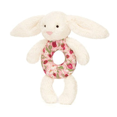 Blossom Cream Bunny 'Berry' Ring Rattle