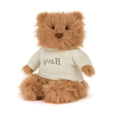 Bartholomew Bear Bouffant with Personalized Cream Jumper