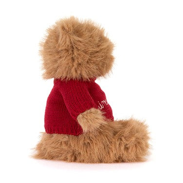 Bartholomew Bear Bouffant with Personalized Red Jumper