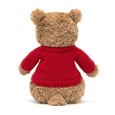 Bartholomew Bear with Personalised Red Jumper