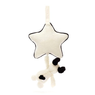 Bashful Black & Cream Puppy Musical Pull