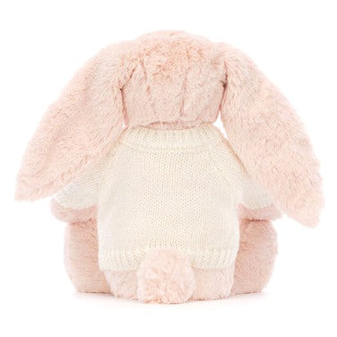Bashful Blush Bunny with Personalised Cream Jumper