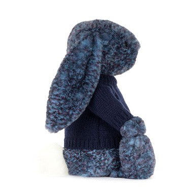 Hopscone Luxe Bunny with Personalised Navy Jumper