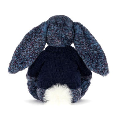 Hopscone Luxe Bunny with Personalised Navy Jumper