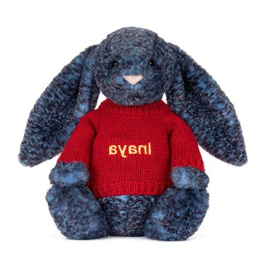 Hopscone Luxe Bunny with Personalised Red Jumper