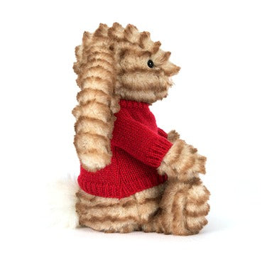Bashful Luxe Bunny Juniper with Personalised Red Jumper