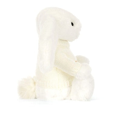 Bashful Luxe Bunny Luna with Personalised Cream Jumper