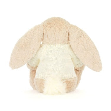 Bashful Luxe Bunny Willow with Personalised Cream Jumper