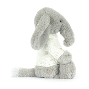 Bashful Luxe Elephant Thuddeus with Personalised Cream Jumper