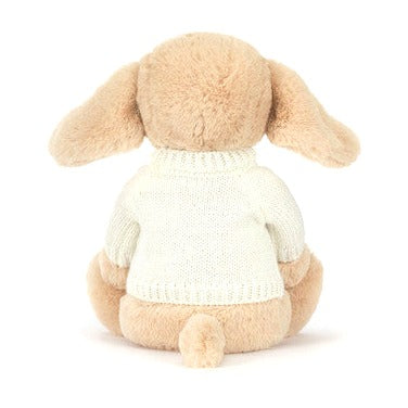 Bashful Luxe Puppy Orlando with Personalised Cream Jumper