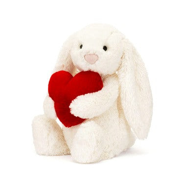 Bashful Red Love Heart Bunny