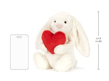 Bashful Red Love Heart Bunny