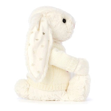 Bashful Twinkle Bunny with Personalised Cream Jumper