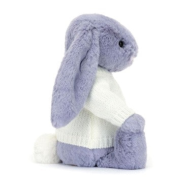 Bashful Viola Bunny with Personalised Cream Jumper