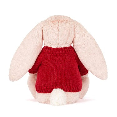 Blossom Blush Bunny 'Cherry' with Personalised Red Jumper