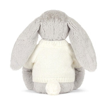 Blossom Silver Bunny 'Bloom' with Personalised Cream Jumper