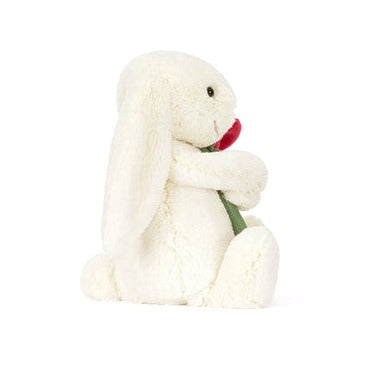 Cream Bunny with Rose