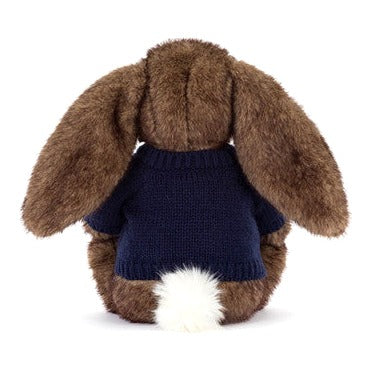 Hoppleston Luxe Bunny with Personalised Navy Jumper