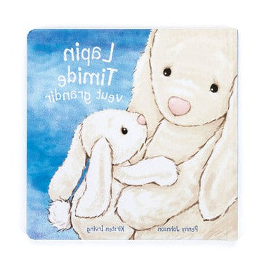 Lapin Timide Veut Grandir Livre and Bashful Cream Bunny Medium