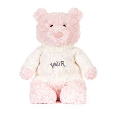 Leola Bear with Personalized Cream Jumper