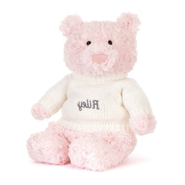 Leola Bear with Personalized Cream Jumper
