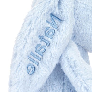 Personalised Bashful Blue Bunny Medium