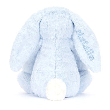 Personalised Bashful Blue Bunny Medium