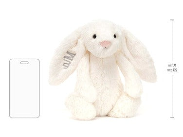 Personalised Bashful Cream Bunny Medium