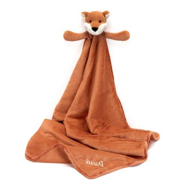 Personalised Bashful Fox Cub Blankie