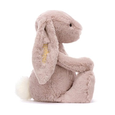 Personalised Bashful Luxe Bunny Rosa Huge
