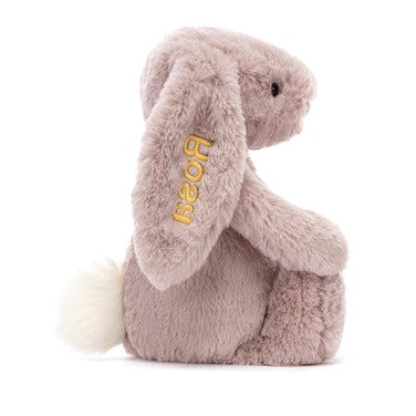 Personalised Bashful Luxe Bunny Rosa Medium
