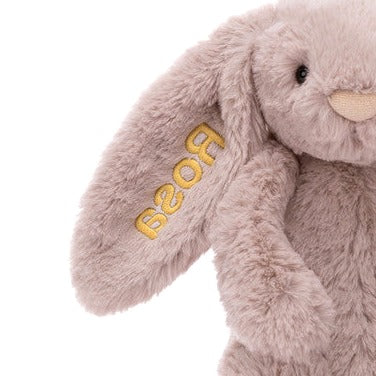 Personalised Bashful Luxe Bunny Rosa Medium