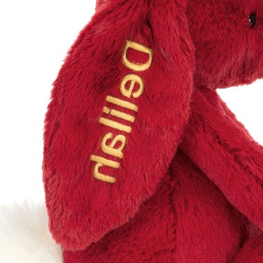 Personalised Bashful Luxe Bunny Scarlett Medium