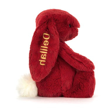 Personalised Bashful Luxe Bunny Scarlett Medium