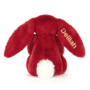 Personalised Bashful Luxe Bunny Scarlett Medium