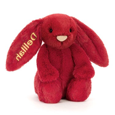 Personalised Bashful Luxe Bunny Scarlett Medium