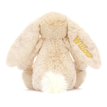 Personalised Bashful Luxe Bunny Willow Medium