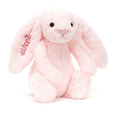Personalised Bashful Pink Bunny Medium