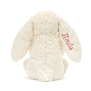 Personalised Bashful Red Love Heart Bunny Medium