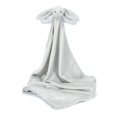 Personalised Bashful Silver Bunny Blankie
