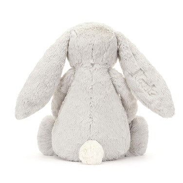 Personalised Bashful Silver Bunny Huge