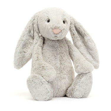 Personalised Bashful Silver Bunny Huge