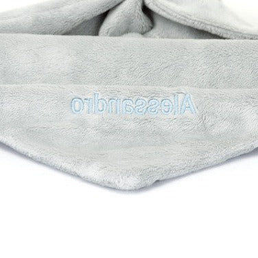 Personalised Bashful Silver Bunny Soother