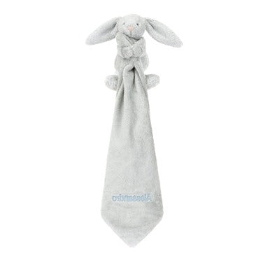 Personalised Bashful Silver Bunny Soother
