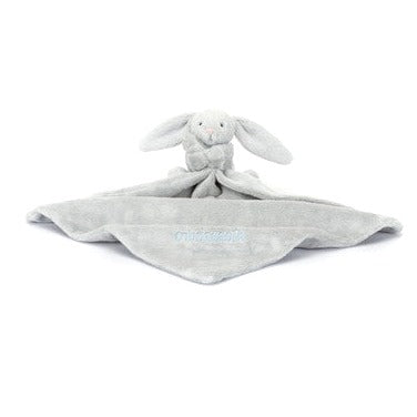 Personalised Bashful Silver Bunny Soother