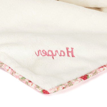 Personalised Blossom Cream Bunny 'Berry' Blankie