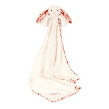 Personalised Blossom Cream Bunny 'Berry' Blankie